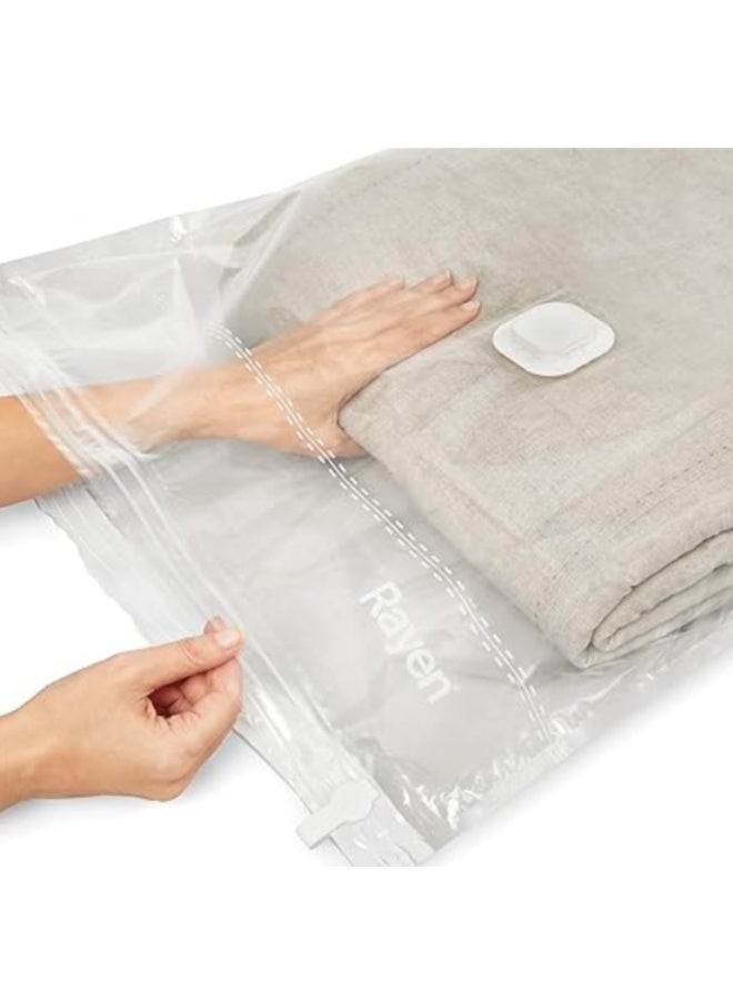 ريان Rayen Vacuum Storage Bags – 6 أكياس (M & L) | توفر مساحة حتى 75٪ | لتخزين الملابس والبطانيات | براند إسباني منذ 1954 - Image 2